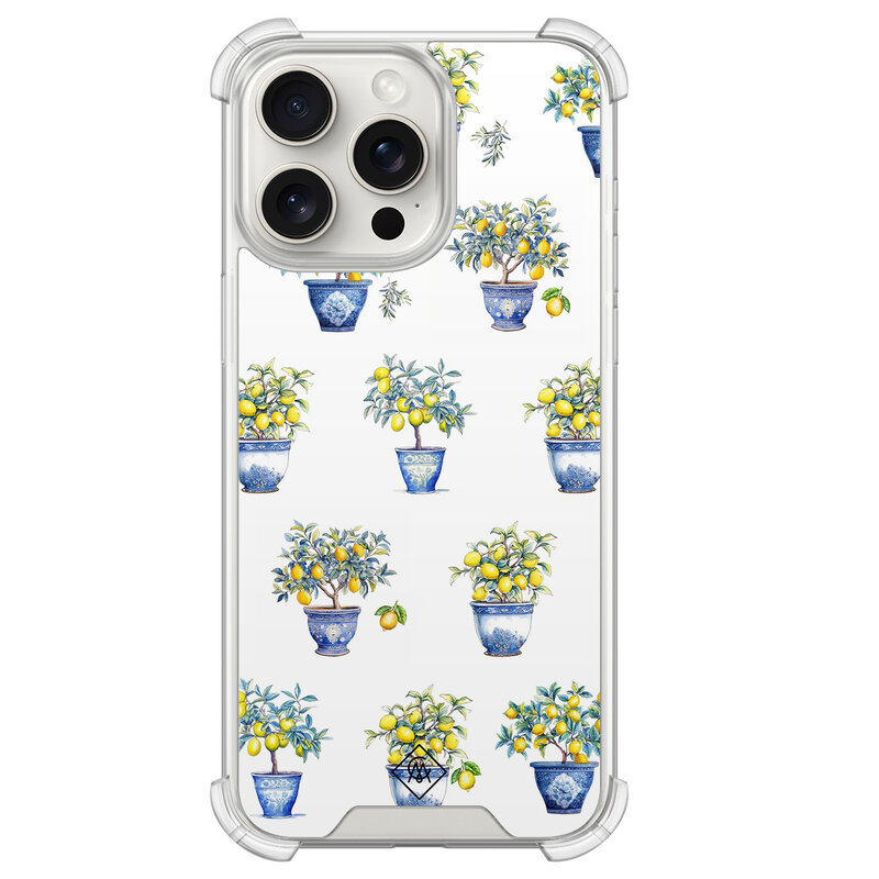 Casimoda iPhone 15 Pro Max shockproof hoesje - Lemon trees