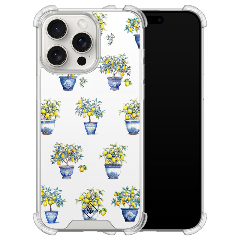 Casimoda iPhone 15 Pro Max shockproof hoesje - Lemon trees