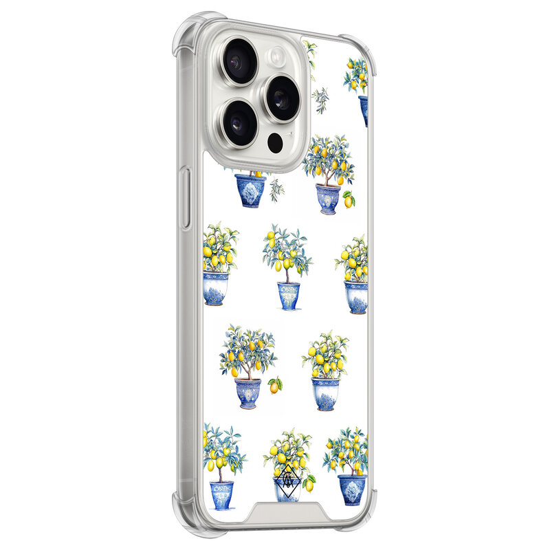 Casimoda iPhone 15 Pro Max shockproof hoesje - Lemon trees