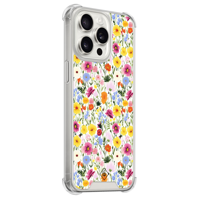 Casimoda iPhone 15 Pro Max shockproof hoesje - Happy flora