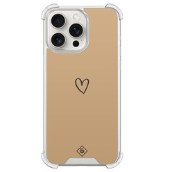 Casimoda iPhone 15 Pro Max shockproof hoesje - Hart bruin