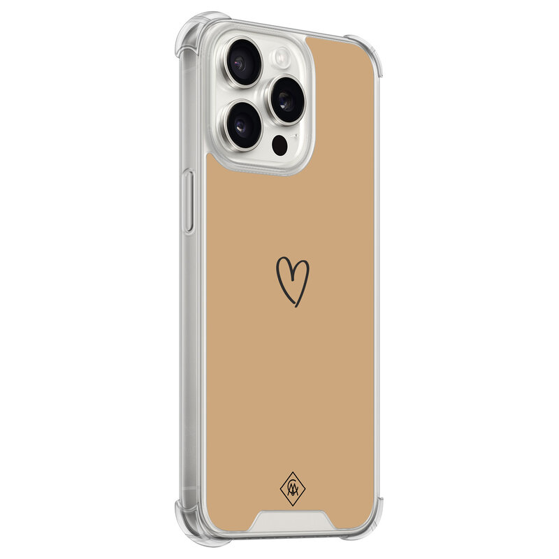 Casimoda iPhone 15 Pro Max shockproof hoesje - Hart bruin