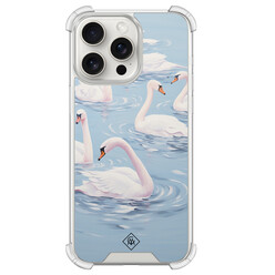 Casimoda iPhone 15 Pro Max shockproof hoesje - Zwanen
