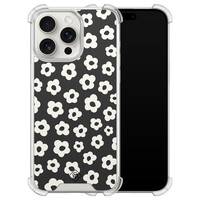Casimoda iPhone 15 Pro Max shockproof hoesje - Retro bloempjes