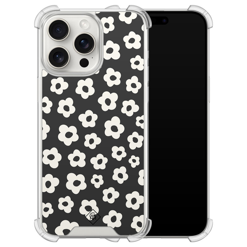 Casimoda iPhone 15 Pro Max shockproof hoesje - Retro bloempjes