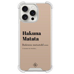 Casimoda iPhone 15 Pro Max shockproof hoesje - Hakuna matata