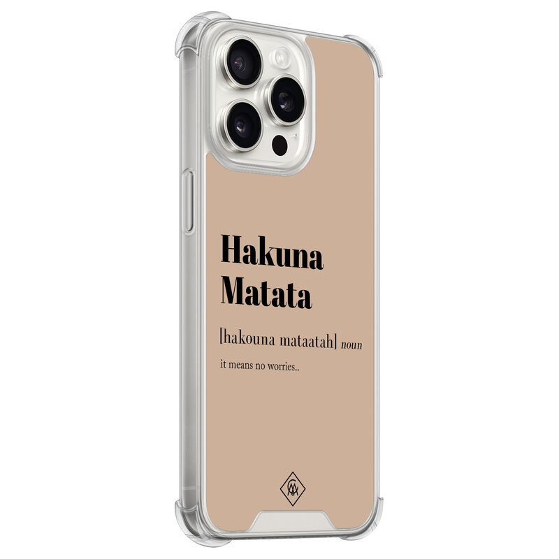 Casimoda iPhone 15 Pro Max shockproof hoesje - Hakuna matata