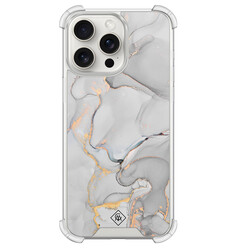 Casimoda iPhone 15 Pro Max shockproof hoesje - Marmer grijs