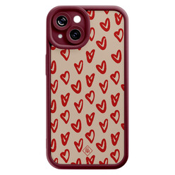 Casimoda iPhone 14 siliconen case - Sweet hearts