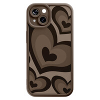 Casimoda iPhone 14 siliconen case - Hart bruin