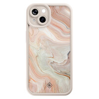 Casimoda iPhone 14 siliconen case - Marmer waves