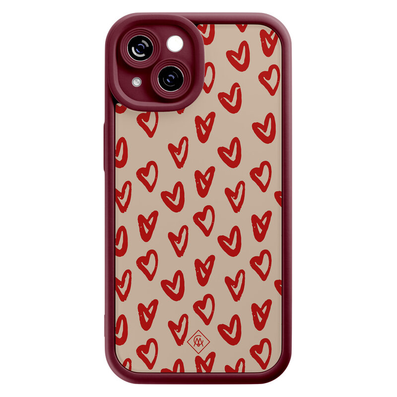 Casimoda iPhone 15 siliconen case - Sweet hearts