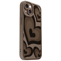 Casimoda iPhone 13 siliconen case - Hart bruin