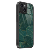 Casimoda iPhone 15 glazen hardcase - Monstera leaves