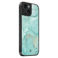 Casimoda iPhone 15 glazen hardcase - Touch of mint