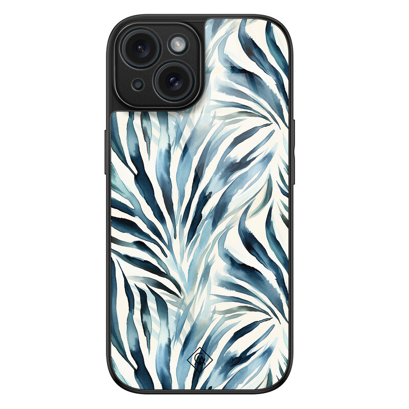 Casimoda iPhone 15 glazen hardcase - Japandi waves