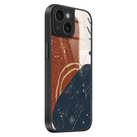 Casimoda iPhone 15 glazen hardcase - Abstract terracotta