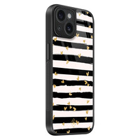Casimoda iPhone 15 glazen hardcase - Hart streepjes