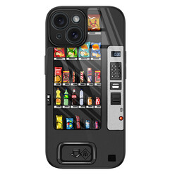 Casimoda iPhone 15 glazen hardcase - Snoepautomaat