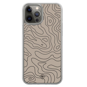 Casimoda iPhone 12 (Pro) hybride hoesje - Abstract lines