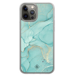 Casimoda iPhone 12 (Pro) hybride hoesje - Touch of mint