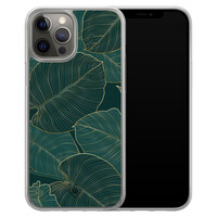 Casimoda iPhone 12 (Pro) hybride hoesje - Monstera leaves
