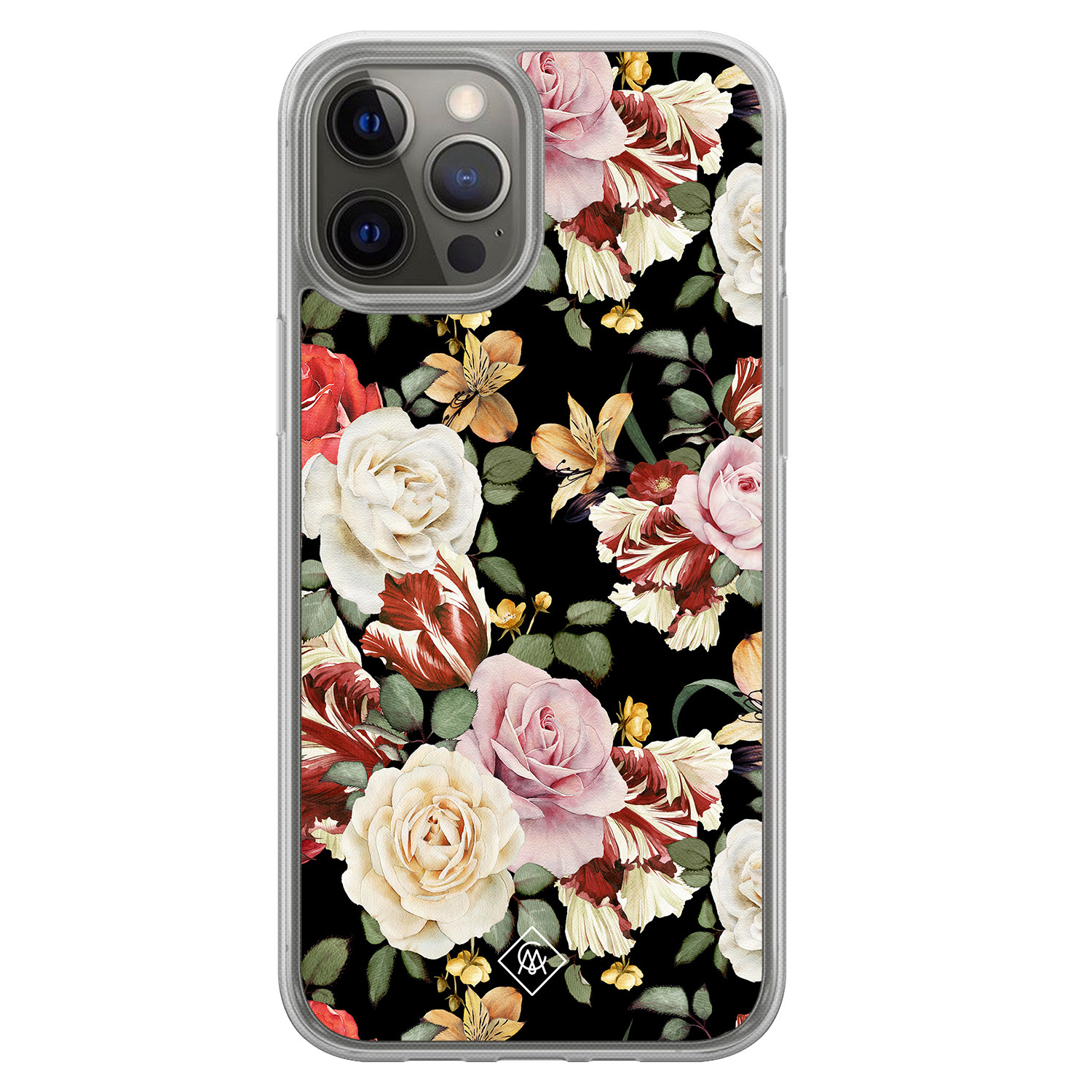 iPhone 12 (Pro) hybride hoesje - Flowerpower