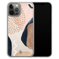 Casimoda iPhone 12 (Pro) hybride hoesje - Abstract dots