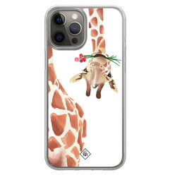 Casimoda iPhone 12 (Pro) hybride hoesje - Giraffe
