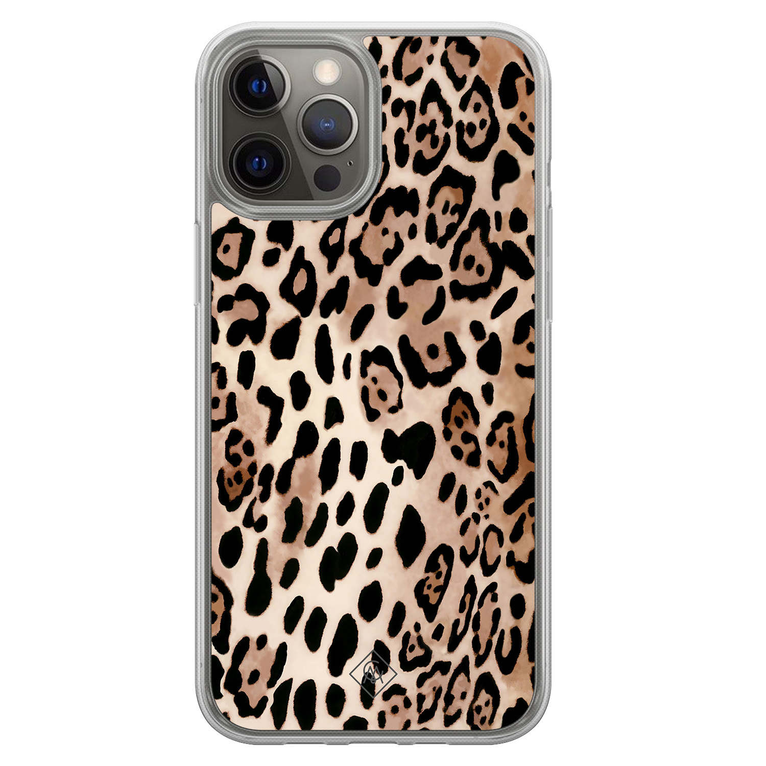 iPhone 12 (Pro) hybride hoesje - Golden wildcat