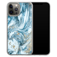 Casimoda iPhone 12 (Pro) hybride hoesje - Marble sea