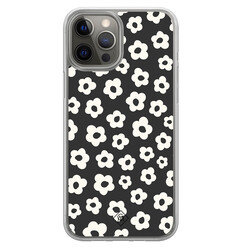 Casimoda iPhone 12 (Pro) hybride hoesje - Retro bloempjes