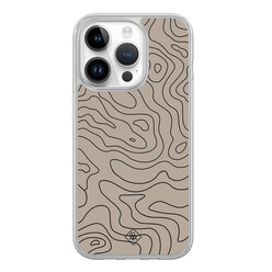 Casimoda iPhone 14 Pro hybride hoesje - Abstract lines