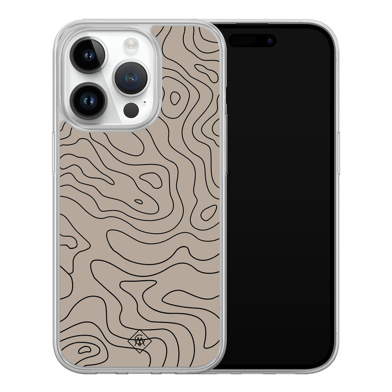Casimoda iPhone 14 Pro hybride hoesje - Abstract lines