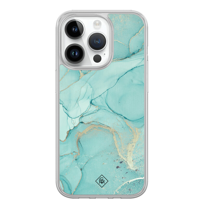 Casimoda iPhone 14 Pro hybride hoesje - Touch of mint