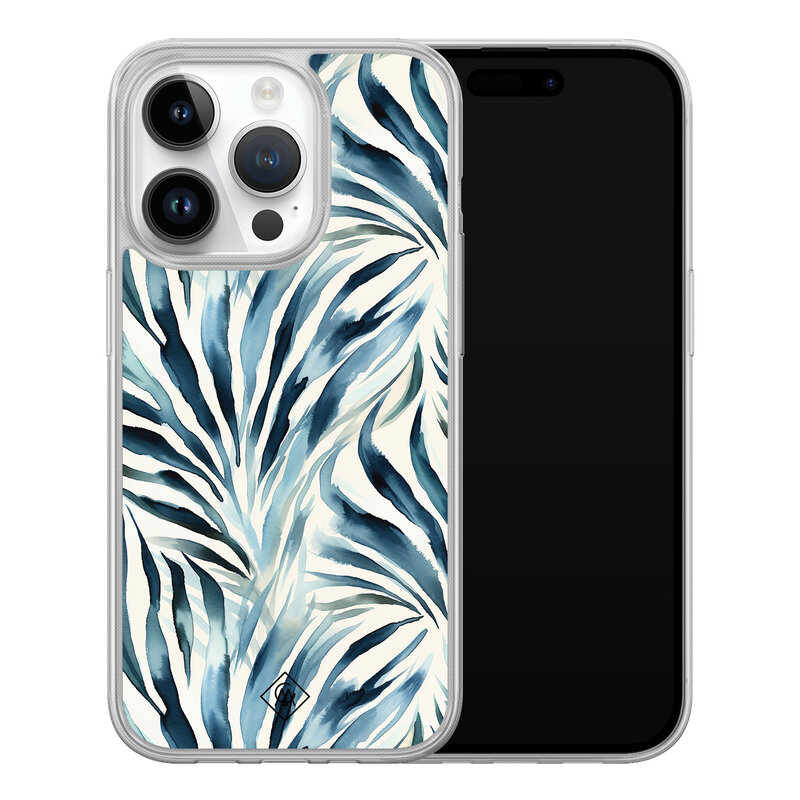Casimoda iPhone 14 Pro hybride hoesje - Japandi waves