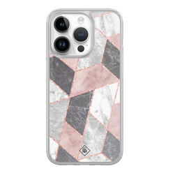 Casimoda iPhone 14 Pro hybride hoesje - Stone grid