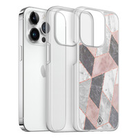 Casimoda iPhone 14 Pro hybride hoesje - Stone grid