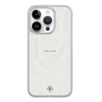Casimoda iPhone 14 Pro hybride hoesje - Vive la vie