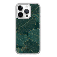 Casimoda iPhone 14 Pro hybride hoesje - Monstera leaves