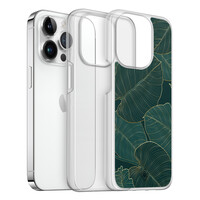Casimoda iPhone 14 Pro hybride hoesje - Monstera leaves