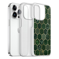 Casimoda iPhone 14 Pro hybride hoesje - Kubus groen