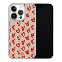 Casimoda iPhone 14 Pro hybride hoesje - Sweet hearts