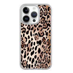 Casimoda iPhone 14 Pro hybride hoesje - Golden wildcat