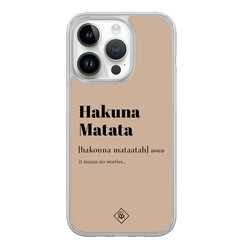 Casimoda iPhone 14 Pro hybride hoesje - Hakuna matata