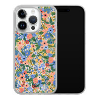 Casimoda iPhone 14 Pro hybride hoesje - Blue gardens