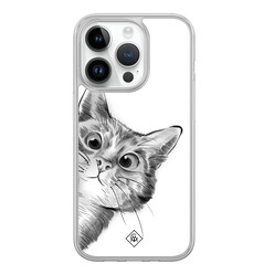 Casimoda iPhone 14 Pro hybride hoesje - Kat kiekeboe