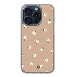 Casimoda iPhone 15 Pro hybride hoesje - Sweet daisies