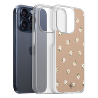 Casimoda iPhone 15 Pro hybride hoesje - Sweet daisies