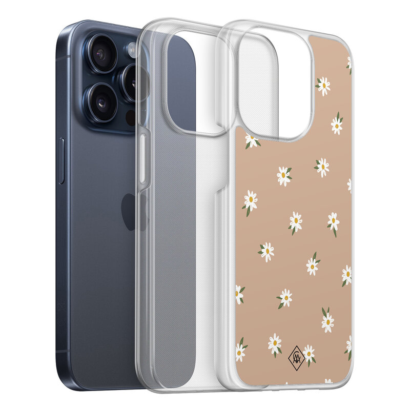 Casimoda iPhone 15 Pro hybride hoesje - Sweet daisies